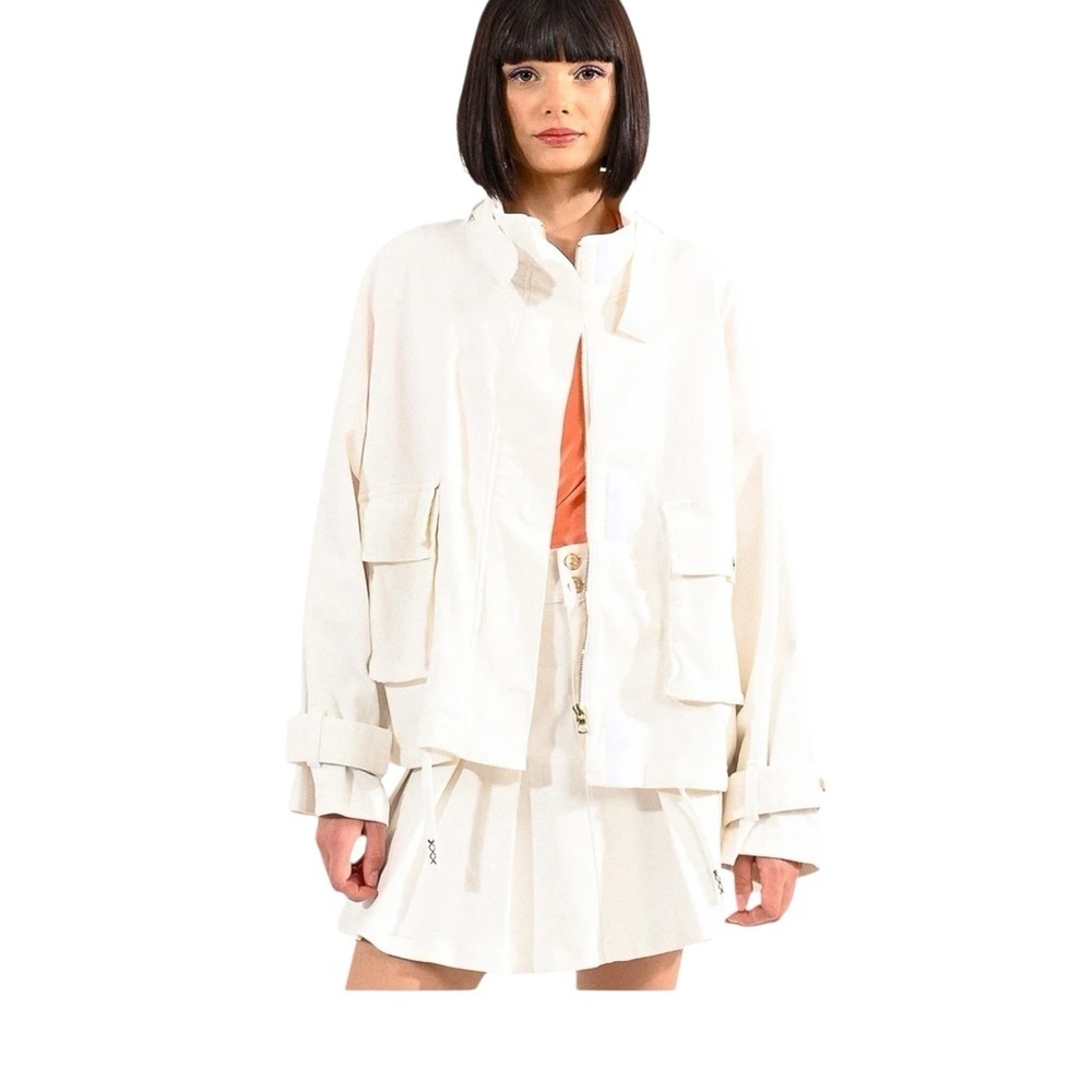 Excuse Vintage Oversized Cotton Cropped Women's Jacket Plus Size Dead Stock Nwot